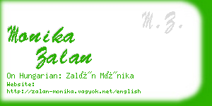 monika zalan business card